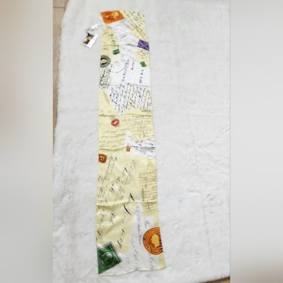 Victorian Trading Co "old Post Cards" Design 100% Silk Scarf - Picture 7 of 10